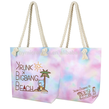 Mode coloré eco friendly pas cher sac de plage en toile durable
